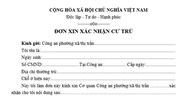 Mẫu đơn xin xác nhận cư trú để ly hôn mới nhất và cách viết