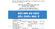 Thủ tục xin cấp giấy phép sửa nhà ở làm như thế nào?