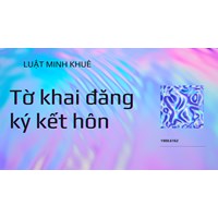 Tờ khai đăng ký kết hôn