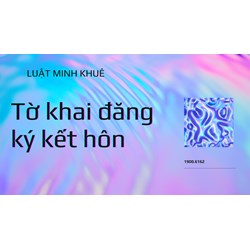 Tờ khai đăng ký kết hôn