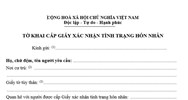 Mẫu đơn xin xác nhận tình trạng hôn nhân mới nhất