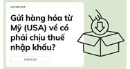 Gửi hàng hóa từ Mỹ (USA) về có phải chịu thuế nhập khẩu?
