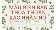 Mẫu biên bản thỏa thuận xác nhận nợ và cách lập