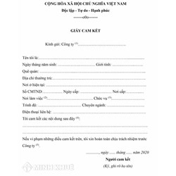 Mẫu giấy cam kết thông dụng và cách soạn thảo cam kết
