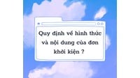 Quy định về hình thức và nội dung của đơn khởi kiện?