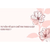 Tư vấn về quy chế thi theo luật giáo dục ?