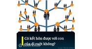 Có kết hôn được với con của dì ruột không? Có bị cấm kết hôn?