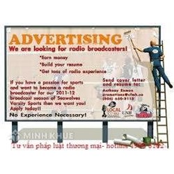 Cần tư vấn về giấy phép treo bảng quảng cáo ngoài trời