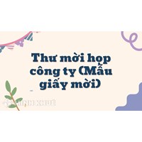 Thư mời họp công ty (Mẫu giấy mời) trang trọng, ý nghĩa