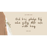 Giá trị pháp lý của giấy đặt cọc viết tay ?