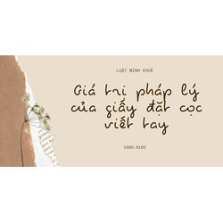 Giá trị pháp lý của giấy đặt cọc viết tay ?