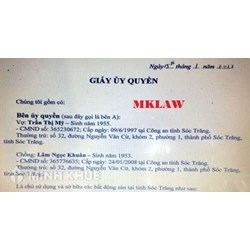 Có được ủy quyền cho trưởng phòng về ký kết các lĩnh vực liên quan?