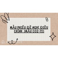 Mẫu phiếu đề nghị điều chỉnh  (Mẫu C02-TS)