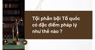 Tội phản bội Tổ quốc có đặc điểm pháp lý như thế nào ?
