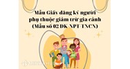 Mẫu Giấy đăng ký người phụ thuộc giảm trừ gia cảnh (Mẫu số 02/ĐK-NPT-TNCN)
