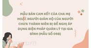 Mẫu bản cam kết của cha mẹ hoặc người giám hộ của người chưa thành niên bị đề nghị áp dụng biện pháp quản lý tại gia đình (Mẫu số 09b)