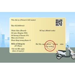 Mẫu chứng nhận đăng kí xe ô tô, xe máy, xe rơ moóc mới nhất