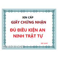 Giấy xác nhận đủ điều kiện về an ninh, trật tự của hộ kinh doanh cá thể ?