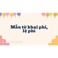 Mẫu tờ khai phí, lệ phí (Mẫu số 01/PHLP)