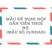 Mẫu đề nghị nộp dần tiền thuế nợ (Mẫu số 01/NDAN)