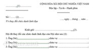 Mẫu công văn báo cáo thay đổi chức danh lãnh đạo hội (Phụ lục 8)