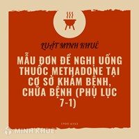 Mẫu đơn đề nghị uống thuốc Methadone tại cơ sở khám bệnh, chữa bệnh (Phụ lục 7-1)