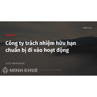 Công ty trách nhiệm hữu hạn chuẩn bị đi vào hoạt động ?