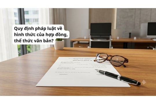 Quy định pháp luật về hình thức của hợp đồng, thể thức văn bản ?