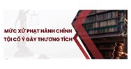 Mức phạt hành chính với tội cố ý gây thương tích?
