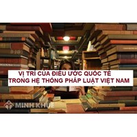 Vị trí của điều ước quốc tế trong quan hệ với hệ thống pháp luật Việt Nam là gì?