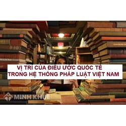 Vị trí của điều ước quốc tế trong quan hệ với hệ thống pháp luật Việt Nam là gì?