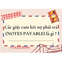 Các giấy cam kết nợ phải trả (NOTES PAYABLE) là gì ?