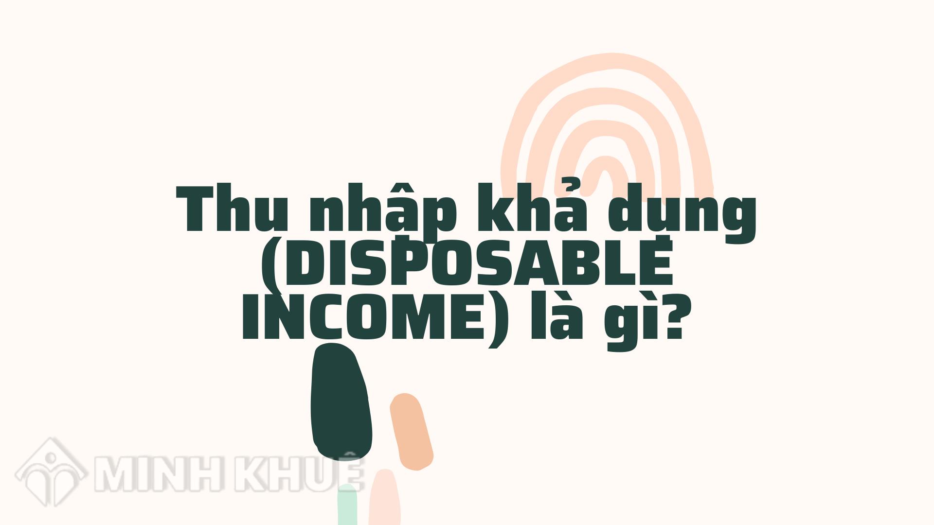 Thu nhập khả dụng (DISPOSABLE là gì