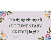 Tín dụng chứng từ (DOCUMENTARY CREDIT) là gì ?