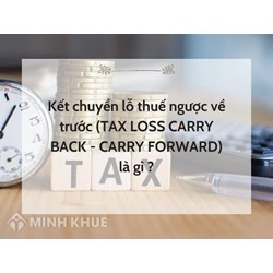 Kết chuyển lỗ thuế ngược về trước (TAX LOSS CARRY BACK - CARRY FORWARD) là gì ?