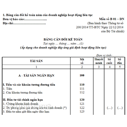 Nguyên tắc, phương pháp lập bảng cân đối kế toán mới nhất