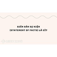 Biên bản sự kiện là gì? Statement of facts nghĩa là gì?