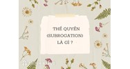 Thế quyền (Subrogation) là gì? Đặc trưng, vai trò của thế quyền