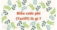 Biểu cước phí (Tariff) là gì ?
