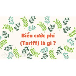 Biểu cước phí (Tariff) là gì ?
