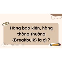 Hàng bao kiện, hàng thông thường (Breakbulk) là gì? Ví dụ