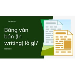 Bằng văn bản (In writing) là gì ?
