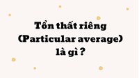 Tổn thất riêng (Particular average) là gì ?