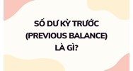 Số dư kỳ trước (PREVIOUS BALANCE) là gì ?