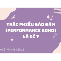 Trái phiếu bảo đảm (PERFORMANCE BOND) là gì ?