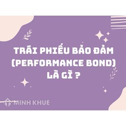 Trái phiếu bảo đảm (PERFORMANCE BOND) là gì ?