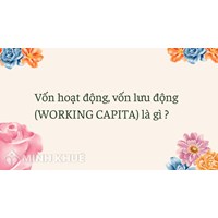 Vốn hoạt động, vốn lưu động (WORKING CAPITAL) là gì ?