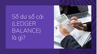 Số dư sổ cái (LEDGER BALANCE) là gì ?