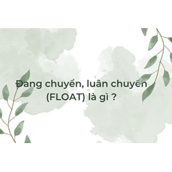 Đang chuyển tiền là gì? Luân chuyển tiền là gì? Float là gì?