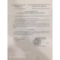 Quyết định không khởi tố vụ án hình sự, quyết định hủy bỏ quyết định khởi tố vụ án hình sự được quy định như thế nào?